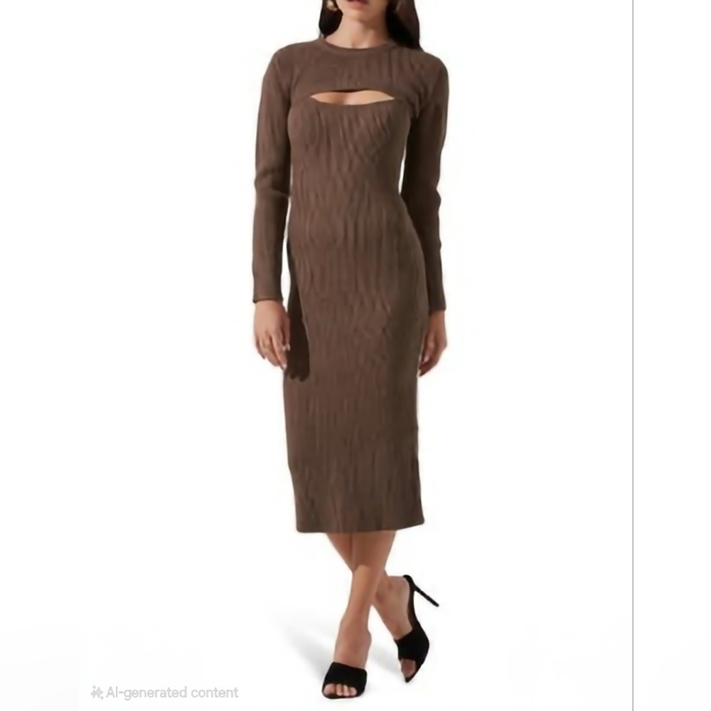 🆕️ASTR the Label Long Sleeve Cutout Sweater Dress